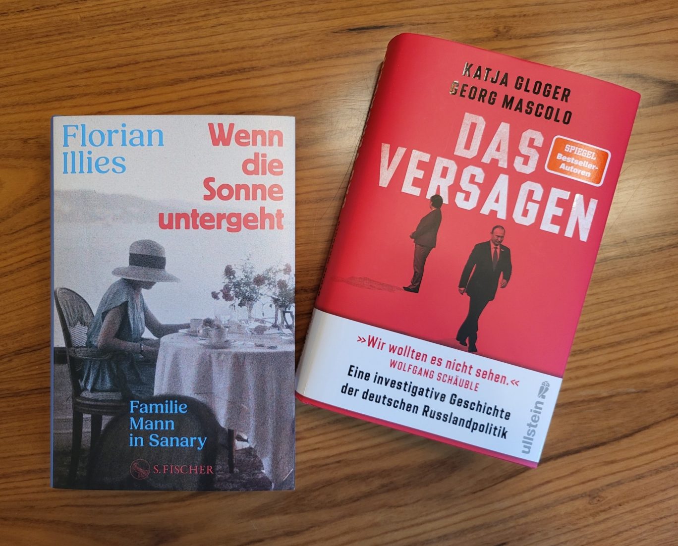 „Das Versagen“ und „Wenn die Sonne untergeht“ auf der Sachbuch-Bestenliste