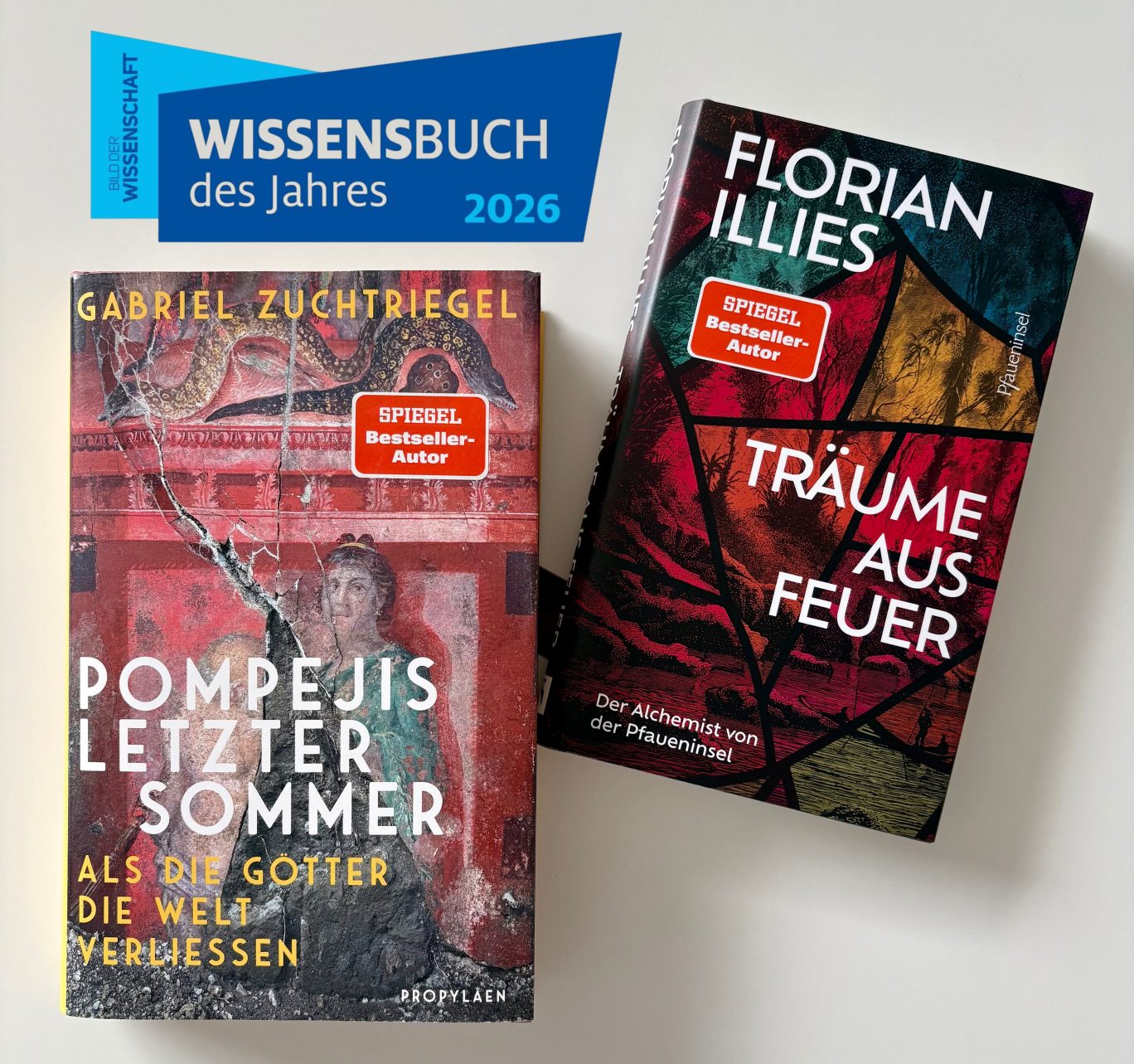 Florian Illies und Gabriel Zuchtriegel sind nominiert für das Wissensbuch des Jahres 2026